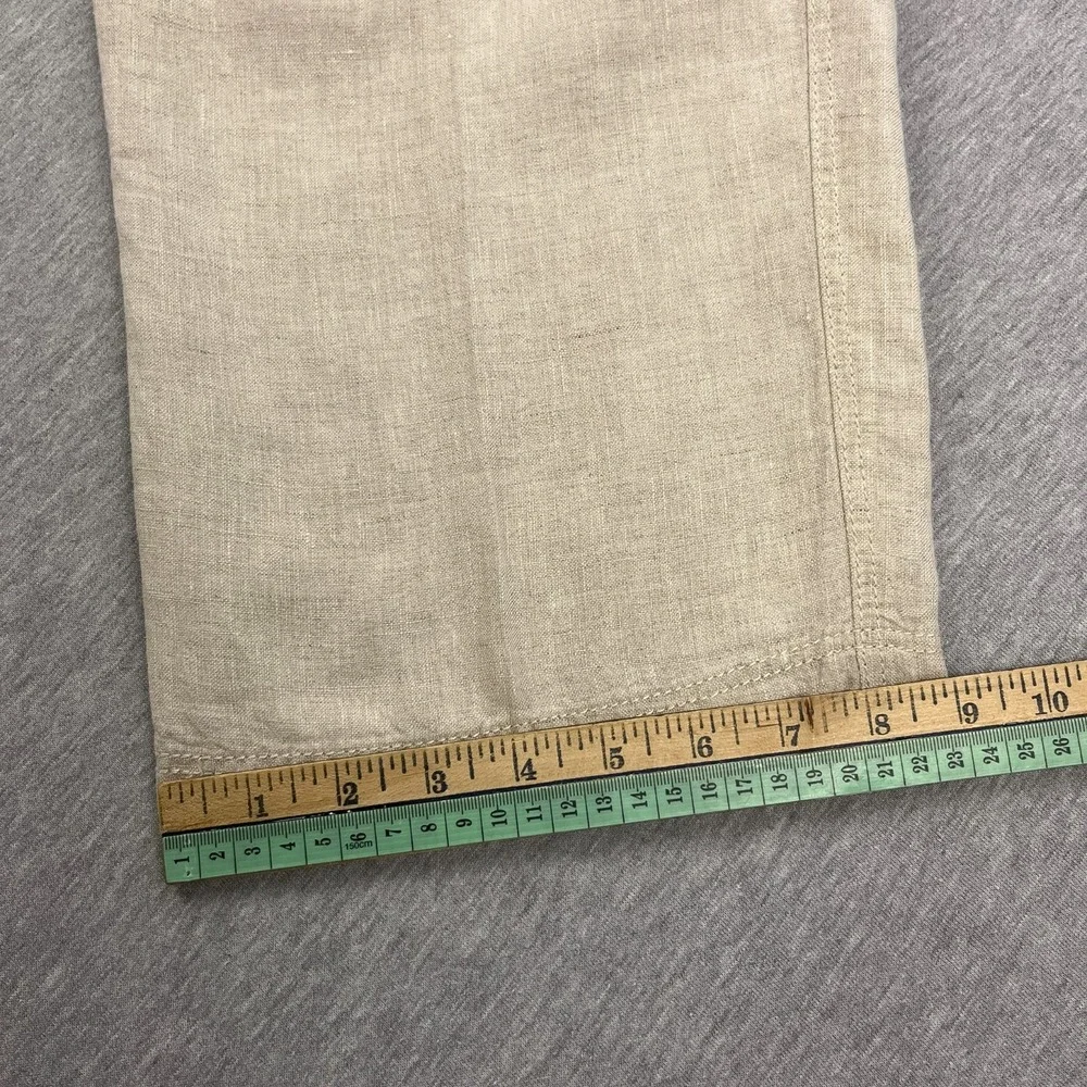 Tommy Bahama Linen Cargo Pants Mens XXL (44x34) Natural Light Beige Loose Relax